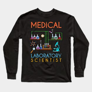 Lab Technologist Science Geek Medical Laboratory Scientist Long Sleeve T-Shirt